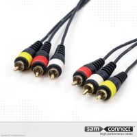 Cable de Vídeo/Audio Compuesto, 1m, m/m