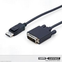 Displayport naar DVI-D kabel, 1.8m, m/m