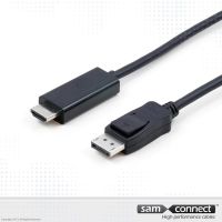 Displayport naar HDMI kabel, 3m, m/m
